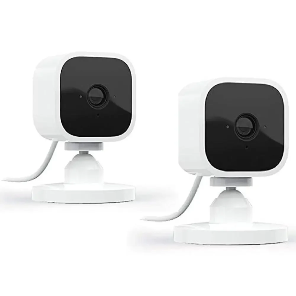 Blink Mini - Compact indoor plug-in smart security camera, 1080p HD video, night